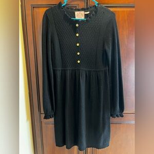 Juicy Couture Black Long Sleeve Sweater Dress - M